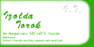 izolda torok business card